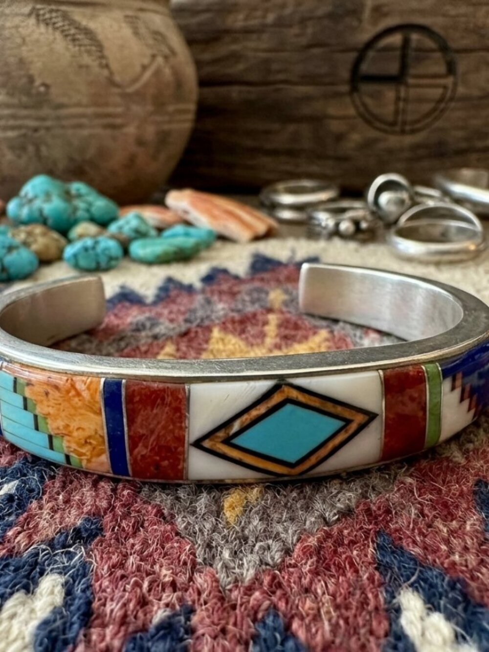 925 Multi-inlay cuff